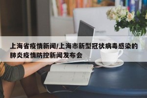上海省疫情新闻/上海市新型冠状病毒感染的肺炎疫情防控新闻发布会